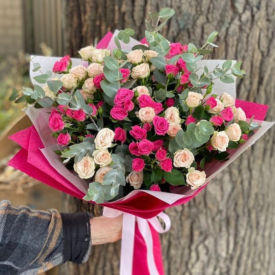 микс кустовых роз